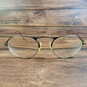 Oliver Peoples M 4XL AG Gold Tooled Round Eyeglasses FRAMES ONLY VTG